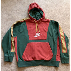 Nike Hoodie Sweatshirt Mens Color Block Center Swoosh Mens Large L